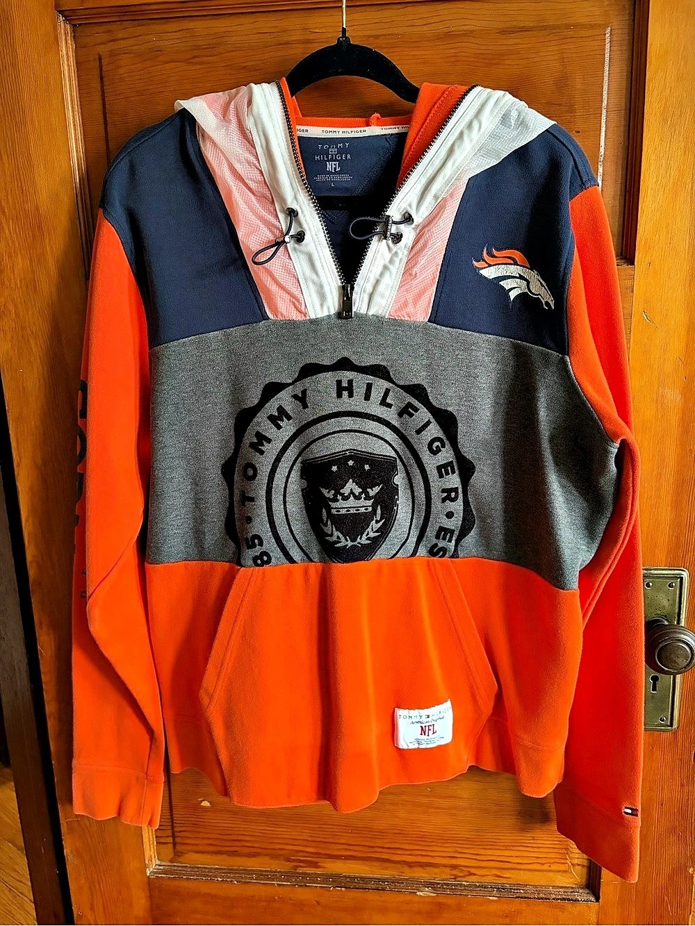 Tommy Hilfiger NFL Broncos Color Block Pullover Hoodie